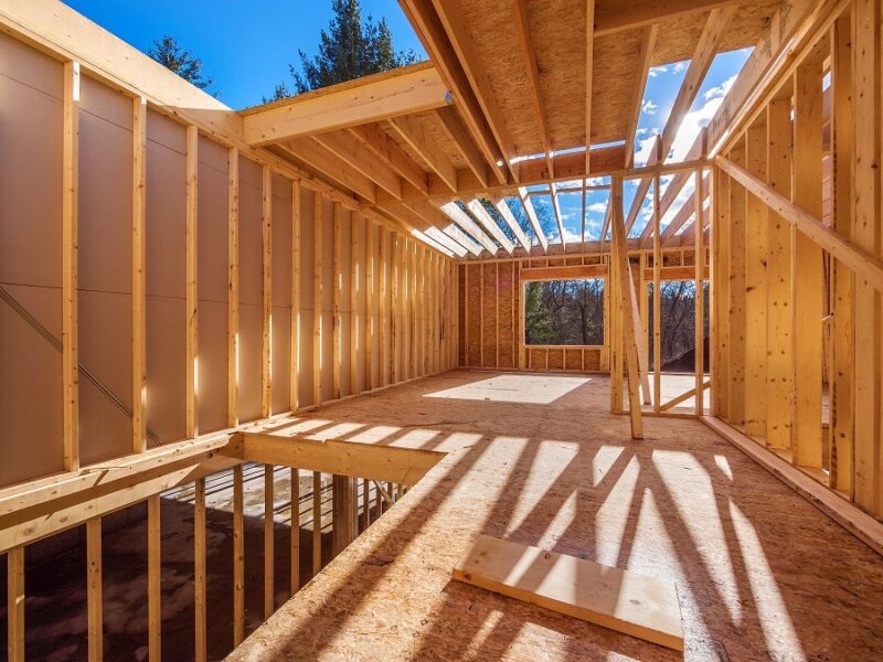 Konstruktion eines Holzhauses