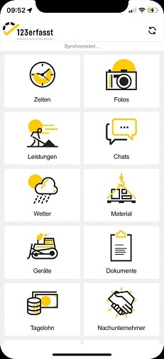 Bauleiter App von 123erfasst am Smartphone