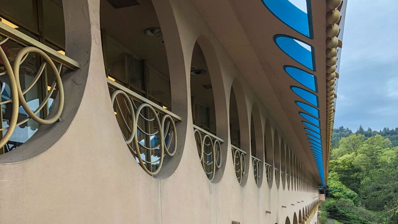 Fascia panels on the Marin County Civic Center Administration Building 