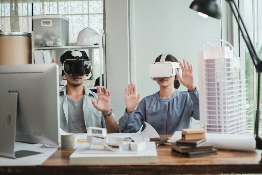 Architects with VR headsets