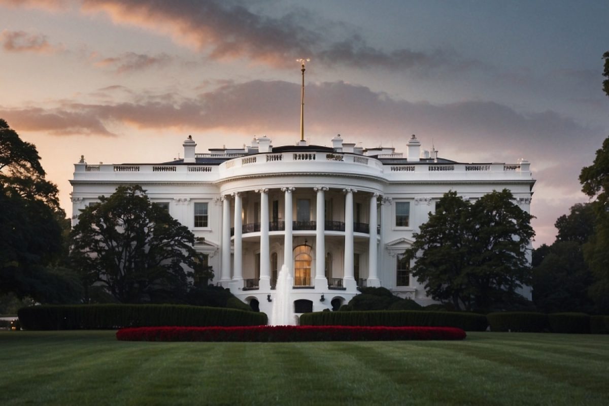 The White House at dusk, symbolizing federal policy changes that impact construction contractors. Learn how mastering digital tools can help contractors navigate government regulations and win more projects.