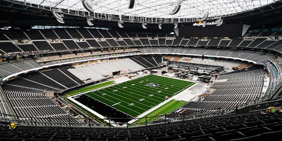 A view of the new Allegiant stadium design currently under construction