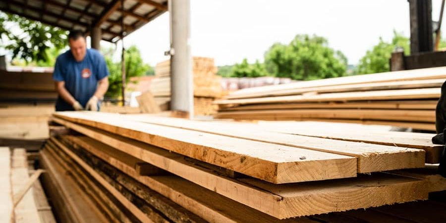 At the lumber yard while lumber prices today are falling fast